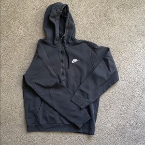 Nike black half zip hoodie